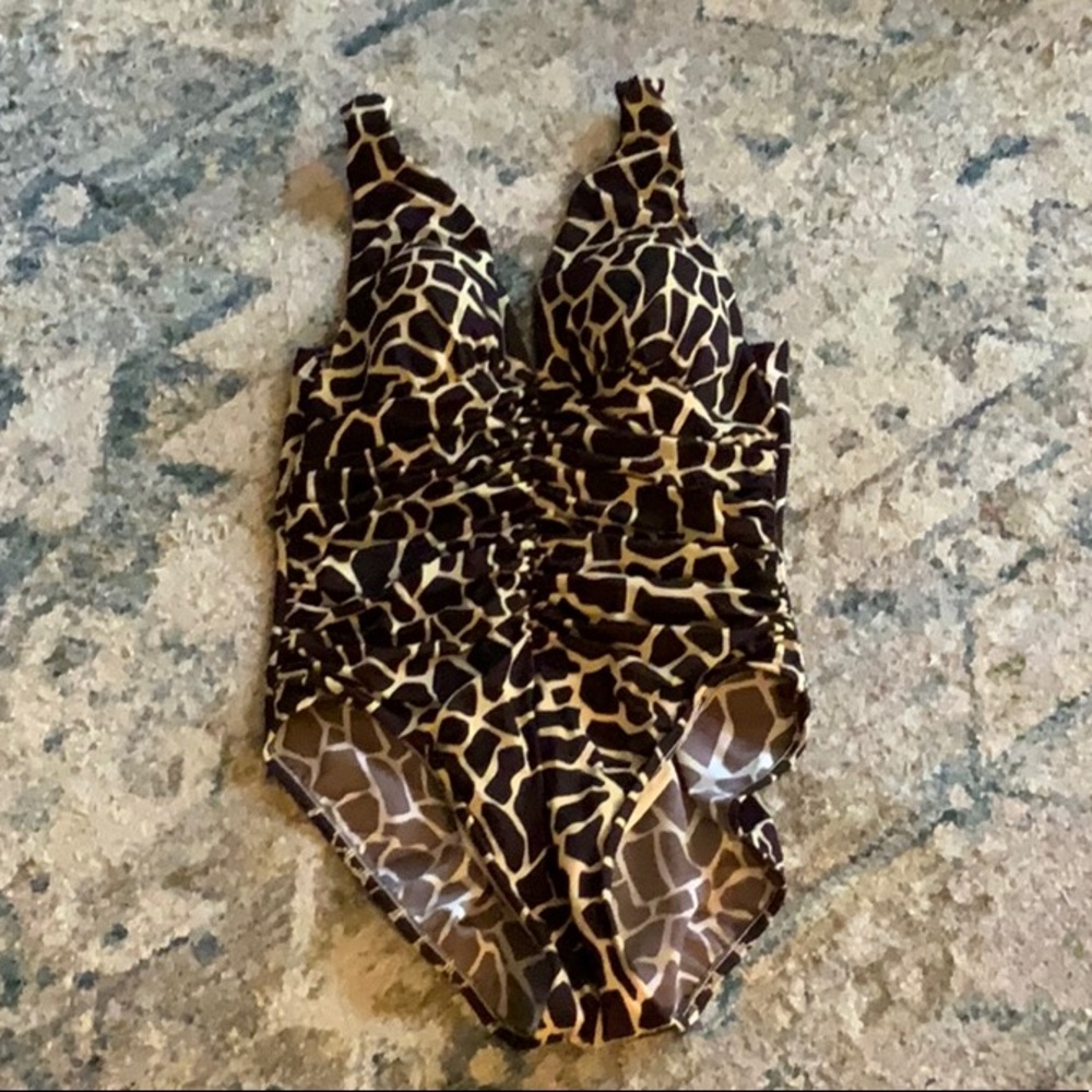 Miraclesuit Giraffe Print One Piece Swimsuit